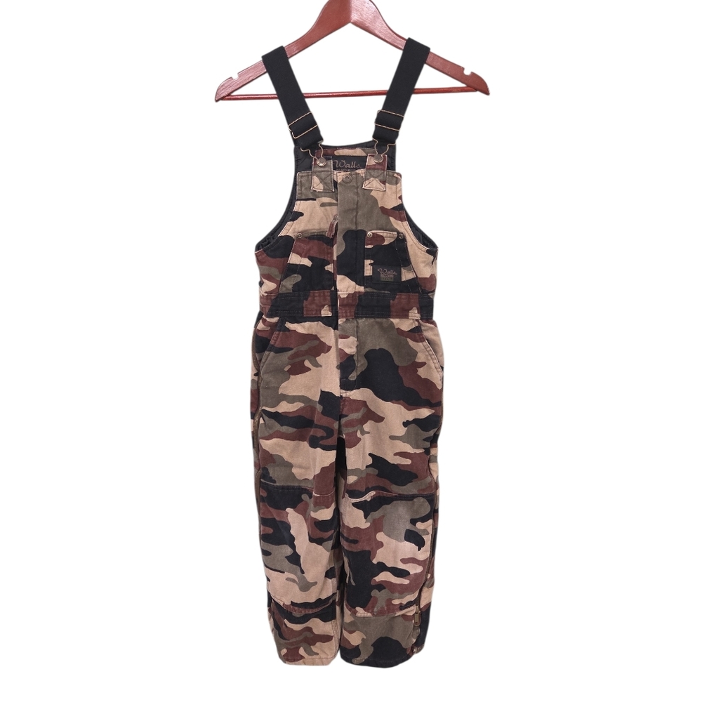 Walls Blizzard Pruf Camouflage Overalls Kids Size‎ 8-10 Winter Outdoors